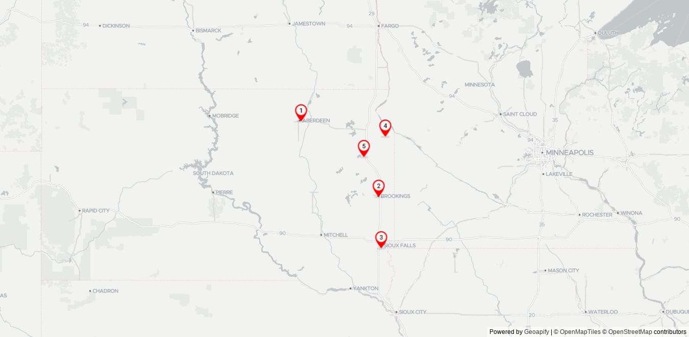 location map with icon